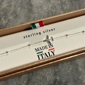 Mis Fiore Sterling Silver Airplane Bracelet